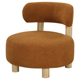 Zonie Boucle Upholstered Barrel Back Accent Chair Orange - 903167