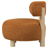 Zonie Boucle Upholstered Barrel Back Accent Chair Orange - 903167