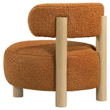 Zonie Boucle Upholstered Barrel Back Accent Chair Orange - 903167