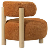 Zonie Boucle Upholstered Barrel Back Accent Chair Orange - 903167