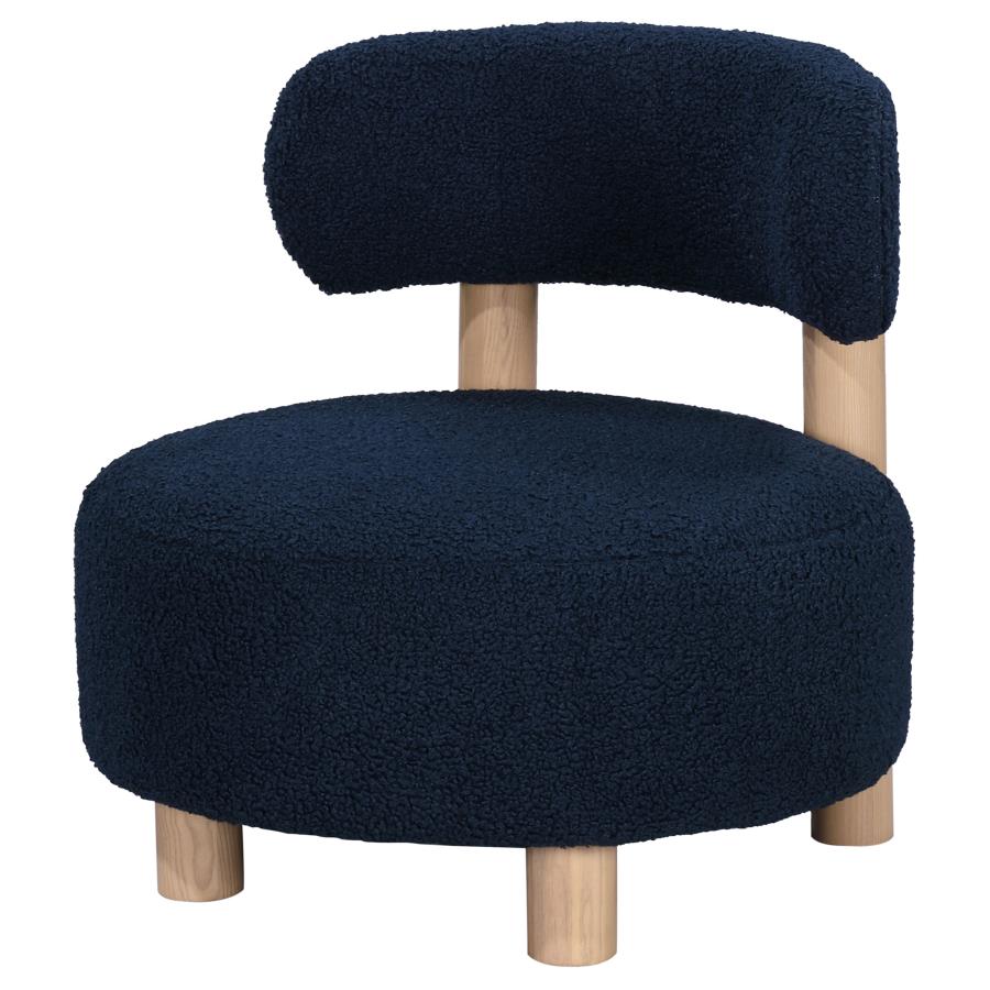 Zonie Boucle Upholstered Barrel Back Accent Chair Blue - 903168