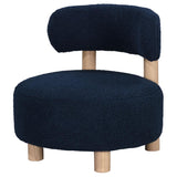 Zonie Boucle Upholstered Barrel Back Accent Chair Blue - 903168