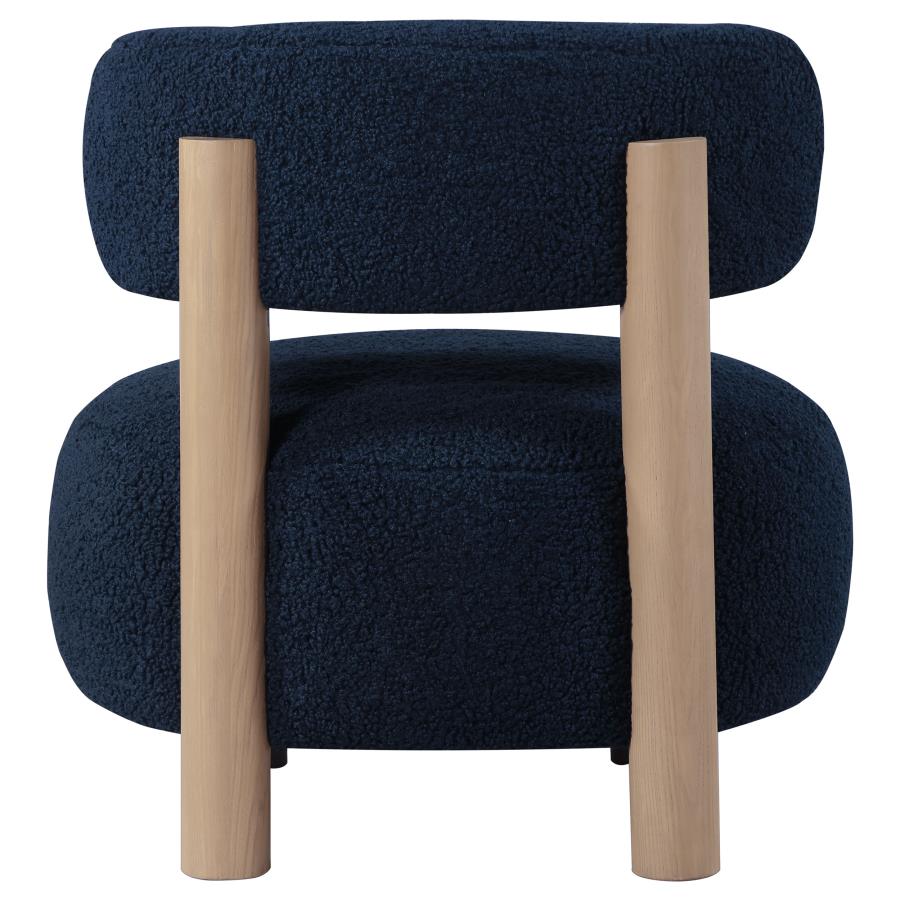 Zonie Boucle Upholstered Barrel Back Accent Chair Blue - 903168