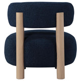Zonie Boucle Upholstered Barrel Back Accent Chair Blue - 903168
