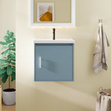 Floating Bathroom Vanity Combo, Wall Mounted Cabinet With Sink & Soft Close Doors For Small Bathrooms