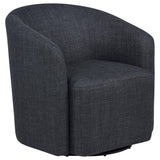 Mossbrook Fabric Upholstered Swivel Accent Chair Anthracite - 903223