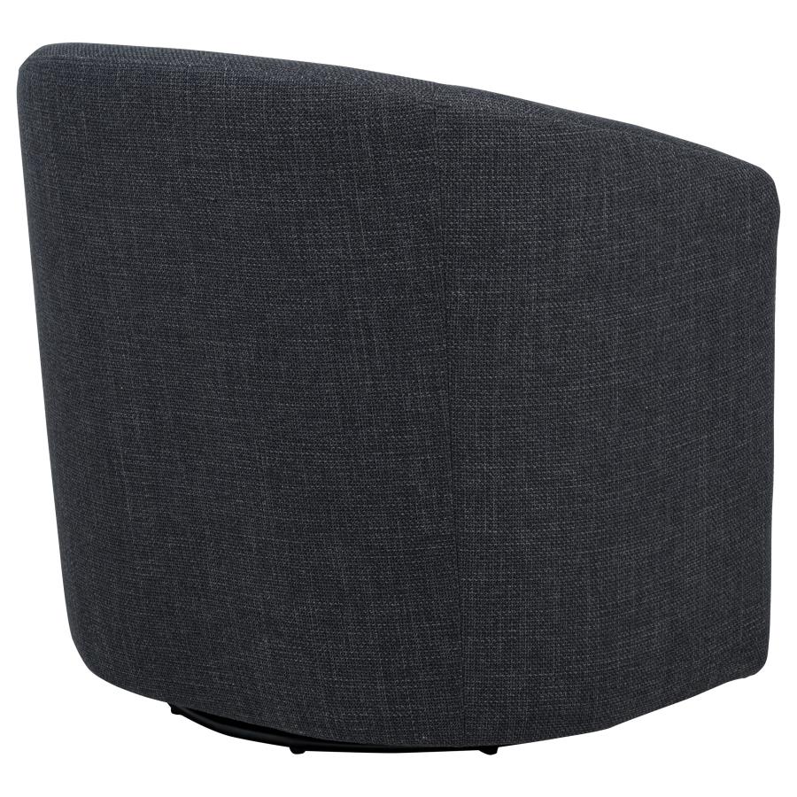 Mossbrook Fabric Upholstered Swivel Accent Chair Anthracite - 903223