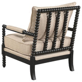 Blanchett Upholstered Bobbin Accent Chair Beige and Black - 903237
