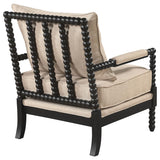 Blanchett Upholstered Bobbin Accent Chair Beige and Black - 903237
