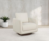 Iris Fabric Upholstered Swivel Accent Chair Ivory - 903255