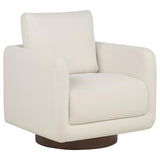 Iris Fabric Upholstered Swivel Accent Chair Ivory - 903255