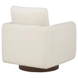 Iris Fabric Upholstered Swivel Accent Chair Ivory - 903255