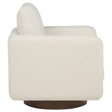 Iris Fabric Upholstered Swivel Accent Chair Ivory - 903255