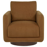 Iris Fabric Upholstered Swivel Accent Chair Rust - 903256