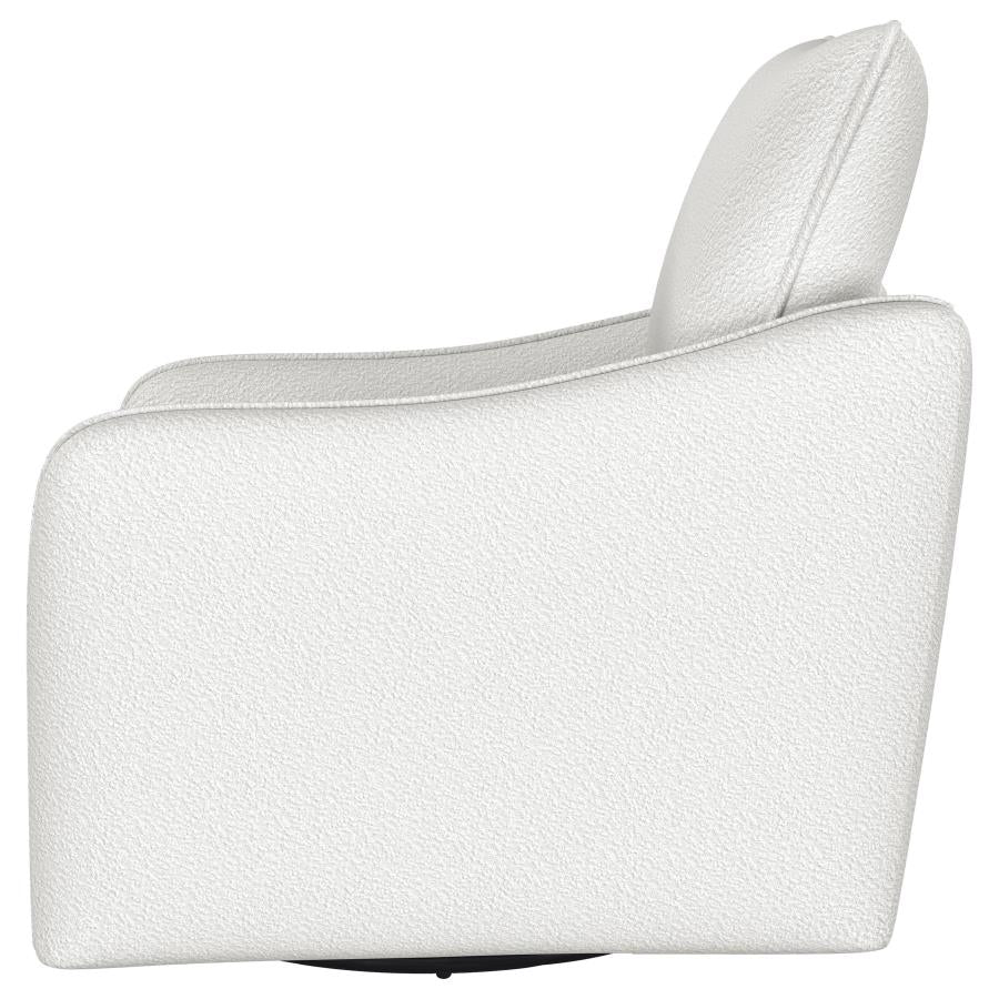 Madia Upholstered Sloped Arm Swivel Glider Chair Vanilla - 903391