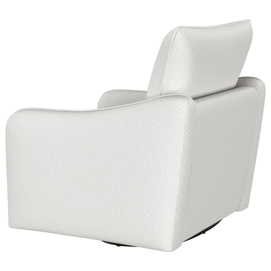 Madia Upholstered Sloped Arm Swivel Glider Chair Vanilla - 903391