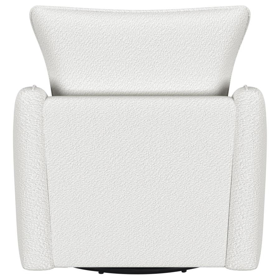 Madia Upholstered Sloped Arm Swivel Glider Chair Vanilla - 903391