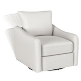 Madia Upholstered Sloped Arm Swivel Glider Chair Vanilla - 903391
