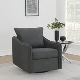 Madia Upholstered Sloped Arm Swivel Glider Chair Charcoal - 903393