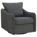 Madia Upholstered Sloped Arm Swivel Glider Chair Charcoal - 903393