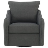 Madia Upholstered Sloped Arm Swivel Glider Chair Charcoal - 903393