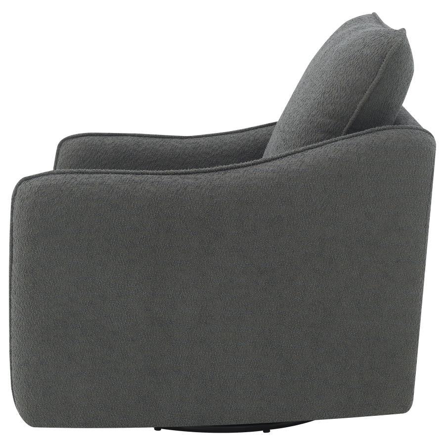 Madia Upholstered Sloped Arm Swivel Glider Chair Charcoal - 903393