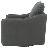 Madia Upholstered Sloped Arm Swivel Glider Chair Charcoal - 903393