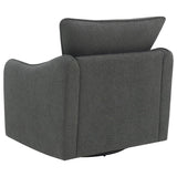 Madia Upholstered Sloped Arm Swivel Glider Chair Charcoal - 903393