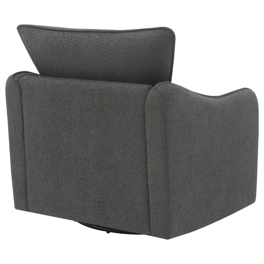 Madia Upholstered Sloped Arm Swivel Glider Chair Charcoal - 903393