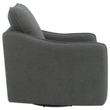 Madia Upholstered Sloped Arm Swivel Glider Chair Charcoal - 903393