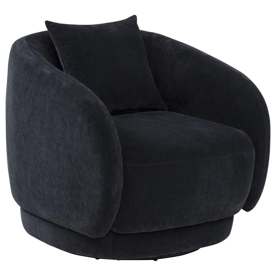 Arnaud Chenille Upholstered Swivel Accent Chair Navy - 903487