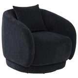Arnaud Chenille Upholstered Swivel Accent Chair Navy - 903487