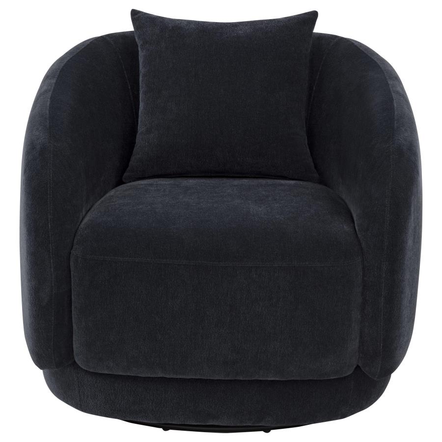 Arnaud Chenille Upholstered Swivel Accent Chair Navy - 903487