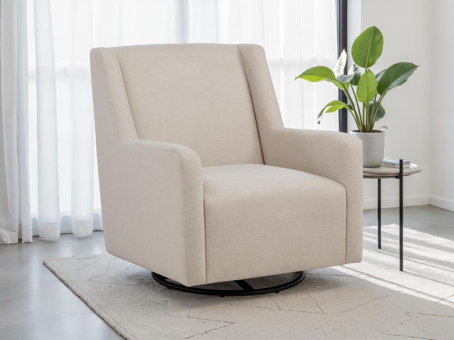 Sorrel Fabric Upholstered Swivel Glider Arm Chair Latte - 903930