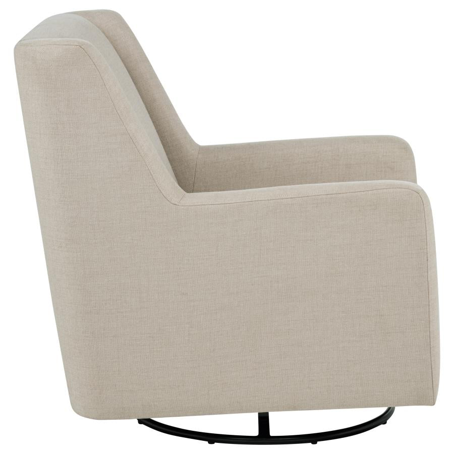 Sorrel Fabric Upholstered Swivel Glider Arm Chair Latte - 903930