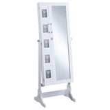 Doyle Cheval Mirror with Jewelry Storage White - 904031