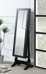 Tutuola Cheval Mirror with Jewelry Storage Black - 904039