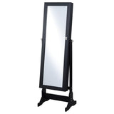 Tutuola Cheval Mirror with Jewelry Storage Black - 904039