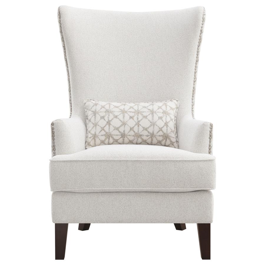 Pippin Upholstered High Wingback Accent Chair Latte - 904066