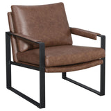 Rosalind Upholstered Track Arm Accent Chair Brown - 904112