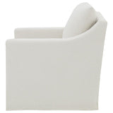 Winter Upholstered Sloped Arm Accent Swivel Chair Beige - 904133