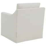 Winter Upholstered Sloped Arm Accent Swivel Chair Beige - 904133