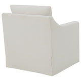 Winter Upholstered Sloped Arm Accent Swivel Chair Beige - 904133