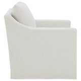 Winter Upholstered Sloped Arm Accent Swivel Chair Beige - 904133