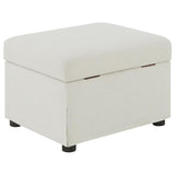 Winter Upholstered Hydraulic Lift Top Storage Ottoman Beige - 904134
