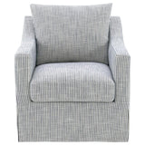 Winter Upholstered Sloped Arm Accent Swivel Chair Grey - 904137