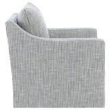 Winter Upholstered Sloped Arm Accent Swivel Chair Grey - 904137