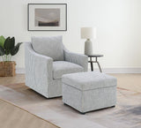 Winter Upholstered Hydraulic Lift Top Storage Ottoman Grey - 904138