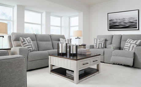 Biscoe Power Reclining Sofa and Loveseat - 90503U1