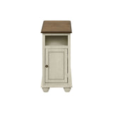 Accent End Table, Storage, Traditional - White